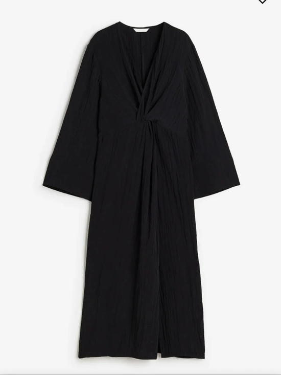 H&M Dresses & Skirts - H&M Black Knot Detail Maxi Dress NWT Size XL